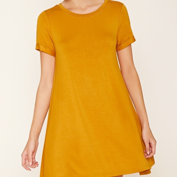 Forever 21 Dresses & Skirts - Mustard Yellow TShirt Dress